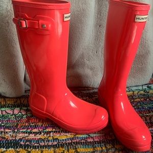 Hot pink Hunter boots